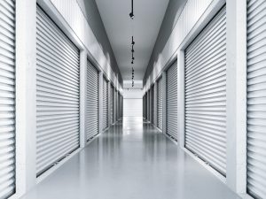 Storage unit hallway